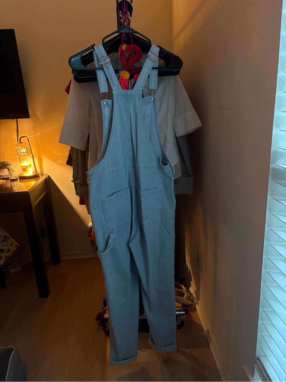 Universal Thread Light Blue Pinstripe Overalls | Size 2